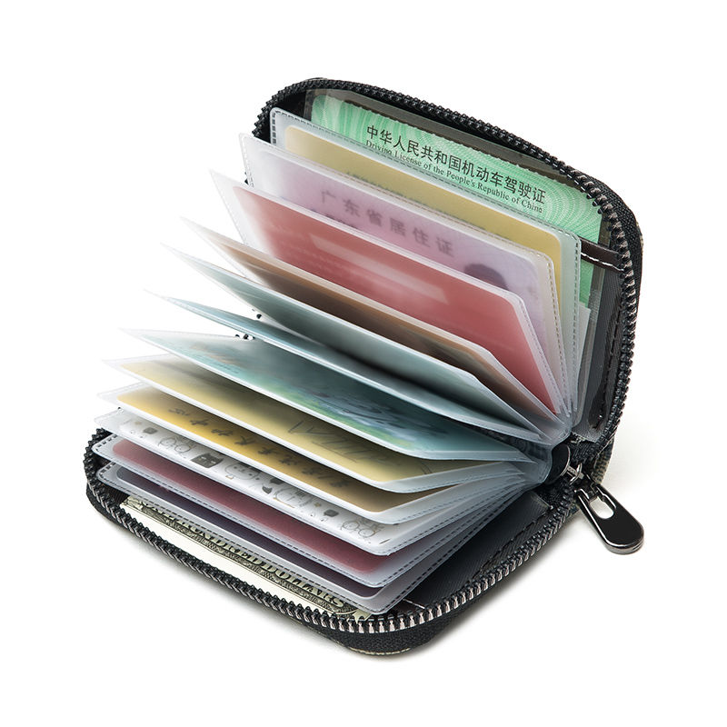 防消磁卡包女新款精致多卡位大容量银行卡套夹男超薄小卡包证件包