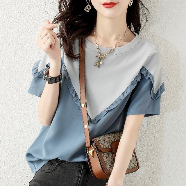 2023夏季新款時尚爆款上衣大碼女裝t恤女短袖休閒小衫女式T恤