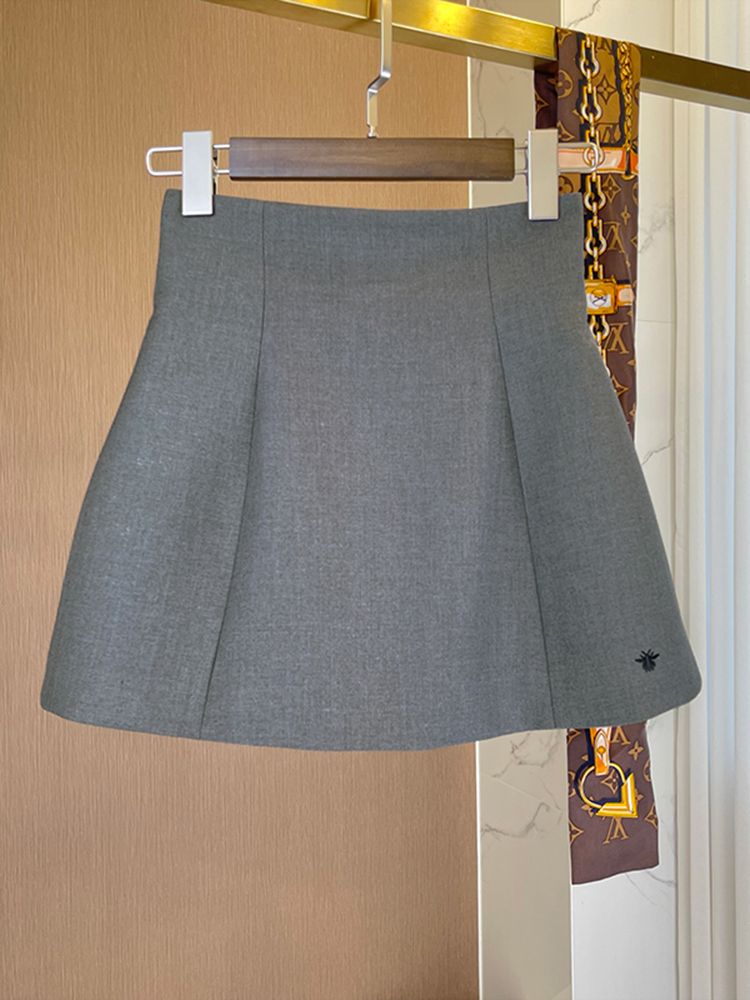 裙褲遮跨防走光小個子刺繡高腰顯瘦夏季a字裙包臀半身裙短裙