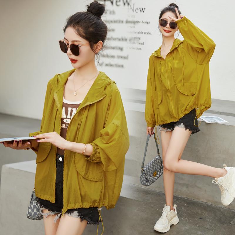 Sun protection clothing for women 2023 summer fashion new lightweight breathable loose large size casual hooded sun protection clothing jacket