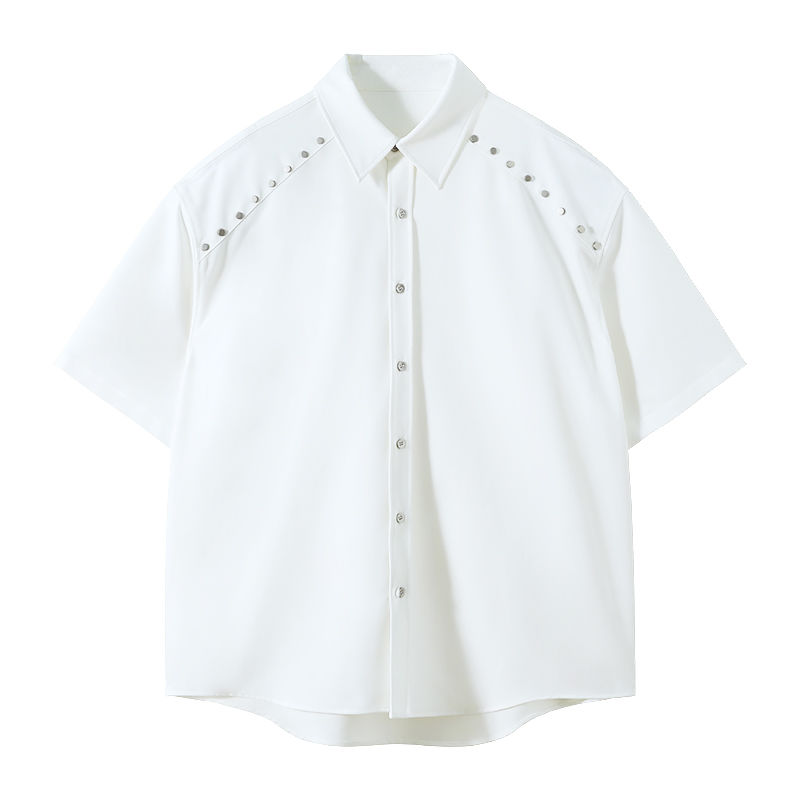 CHICERRO Sicilian men's summer trendy design casual short-sleeved loose shirt high-end buttoned shirt