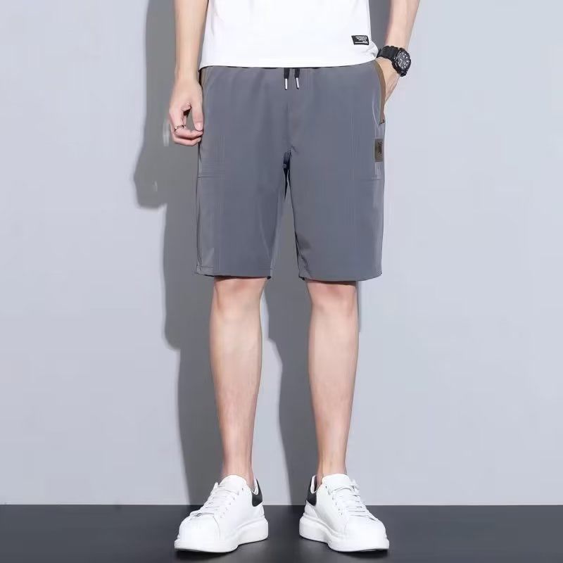 短裤男夏季新款高档五分裤超薄纯色5分速干短裤中国风休闲裤