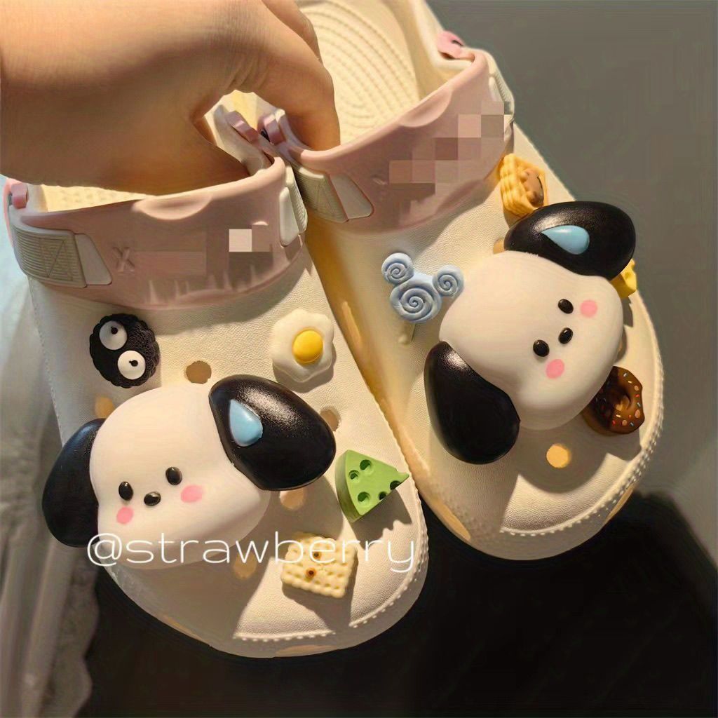 DIY hole shoes three-dimensional cartoon trinkets three-dimensional shoes flower shoe buckle decoration material package