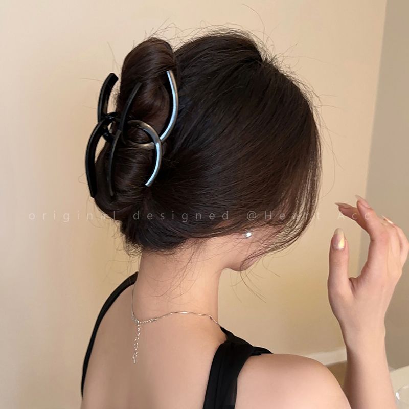 Jelly Girl~Five Color Double C Large Clip for Women Korean Temperament Hair Shark Clip for the Back of the Head with Multiple Hair Clips