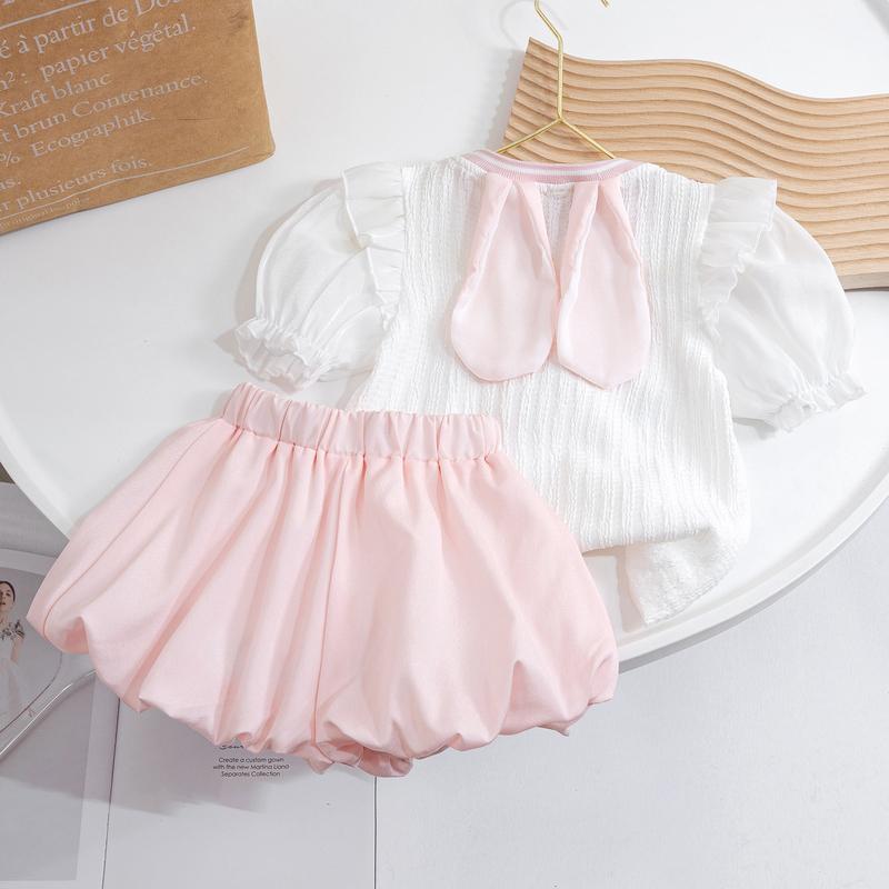 Girls' clothing fashionable suit Western style  new summer children's clothing Internet celebrity baby girl summer clothing girl two-piece set