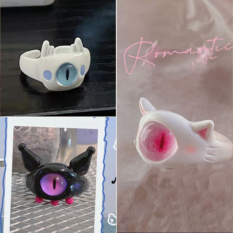 Childlike kawaii cute cat funny fun ring female ins opening couple bestie index finger ring temperament
