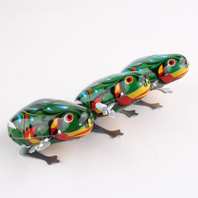 铁皮青蛙玩具小青蛙玩具儿童礼物发条上链跳跳蛙动物弹跳怀旧礼品