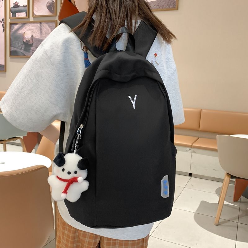 雙肩背包初中學生高中學生書包小學生書包電腦包旅行包包純色通用