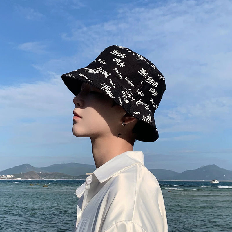 Fisherman hat men's summer ins trendy big head circumference summer sun protection hat trendy brand sun hat men's sun hat men's style