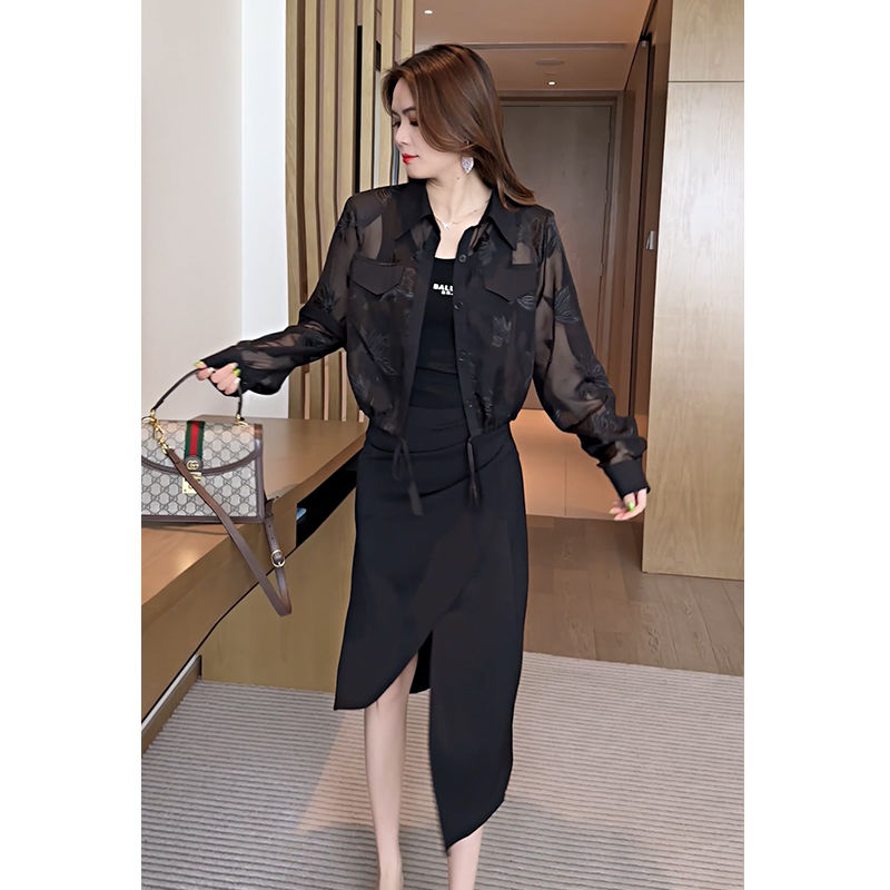  new summer short coat for women, fashionable and versatile sun protection clothing, slimming, light luxury, high-end sun protection clothing, shirt trend