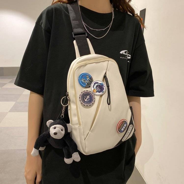 Crossbody bag for men, trendy brand, versatile casual chest bag for men, ins trendy backpack, trendy small shoulder bag, female Japanese shoulder bag