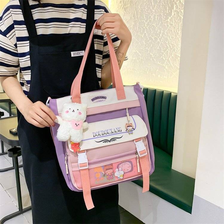 Female ins style large capacity middle school girls junior high school students primary school students third to sixth grade summer tutoring package for class