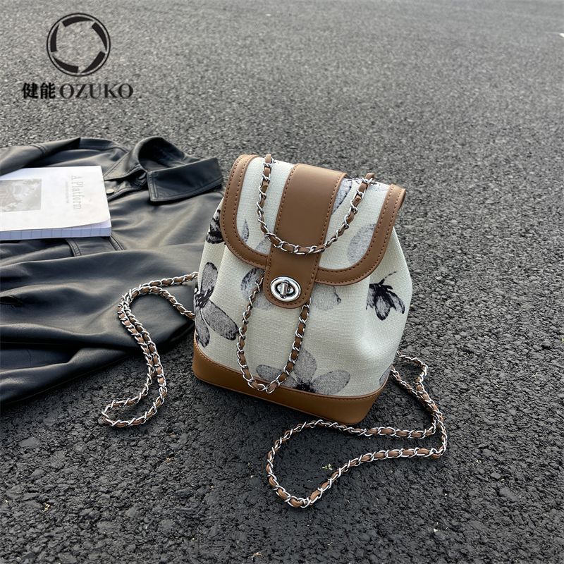  new ins wind Korean niche small fragrance chain backpack students commuting all-match backpack