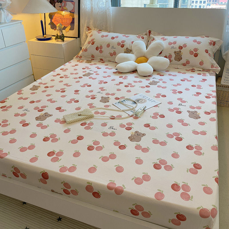 床笠单件纯棉卡通全棉床单防滑1.2m1.5米1.8席梦思床垫保护套床罩