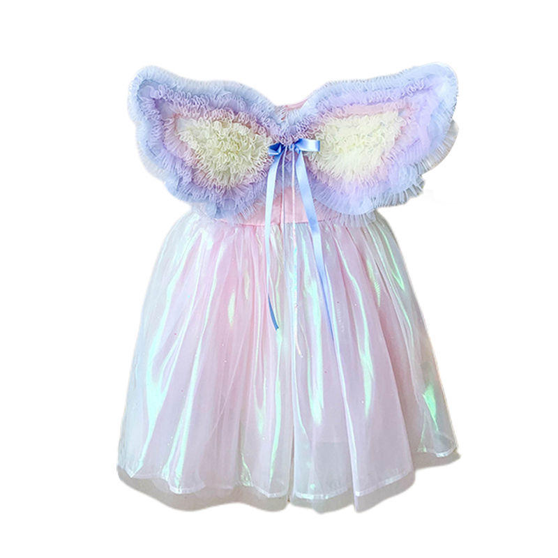 女童小天使魔法公主裙夏季超仙洋气莎莎裙儿童礼服演出服连衣裙子