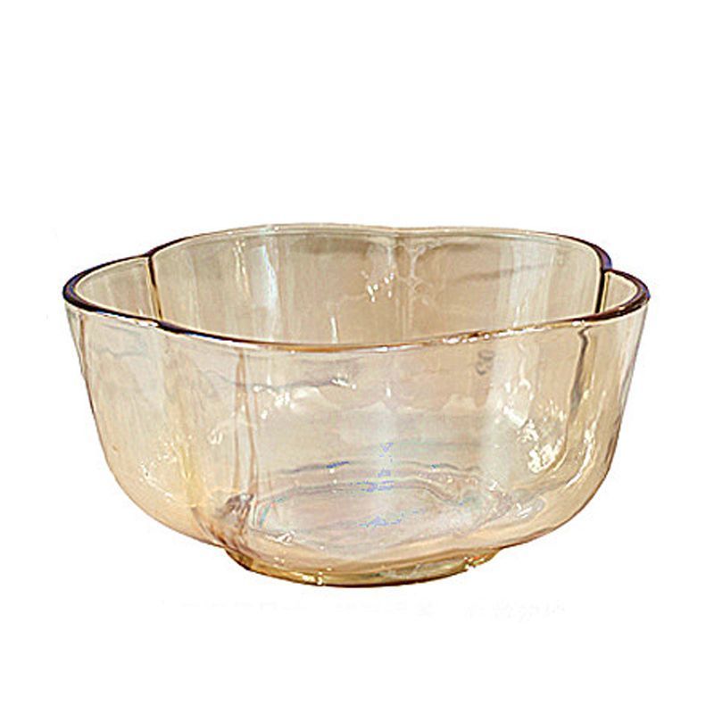 花瓣玻璃碗ins高颜值家用食品级水果沙拉碗甜品碗耐高温冰淇淋碗