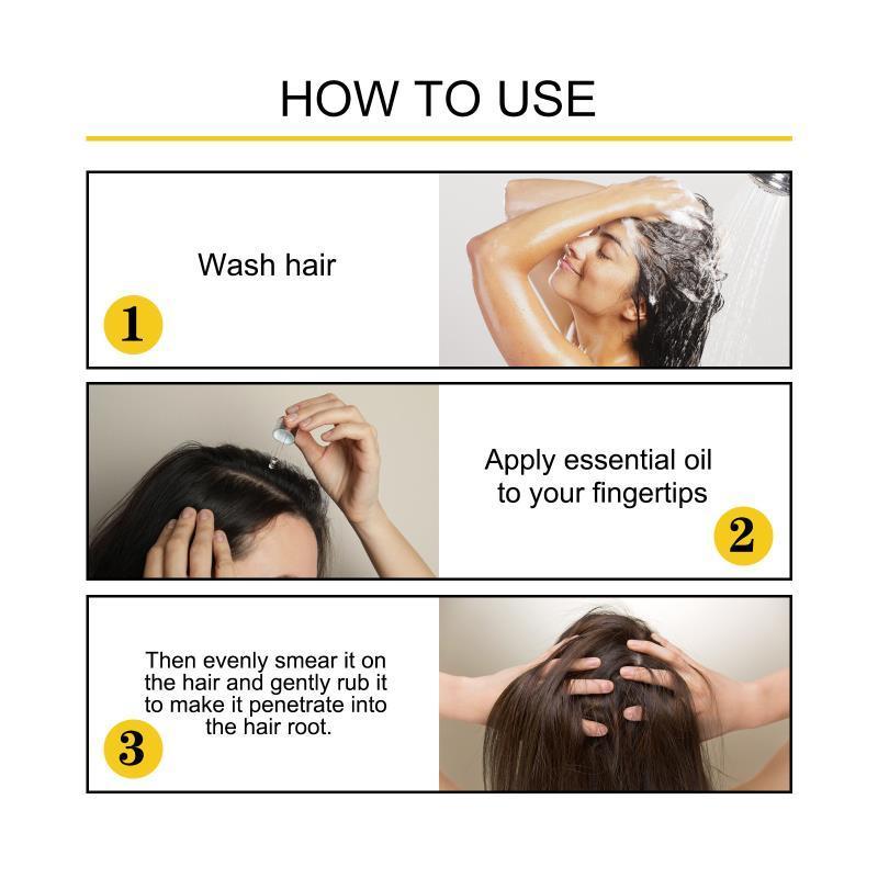 Essenzöl spendet Feuchtigkeit, repariert Wurzeln und geschädigtes Haar, stärkt und festigt das Haar_voghion.com