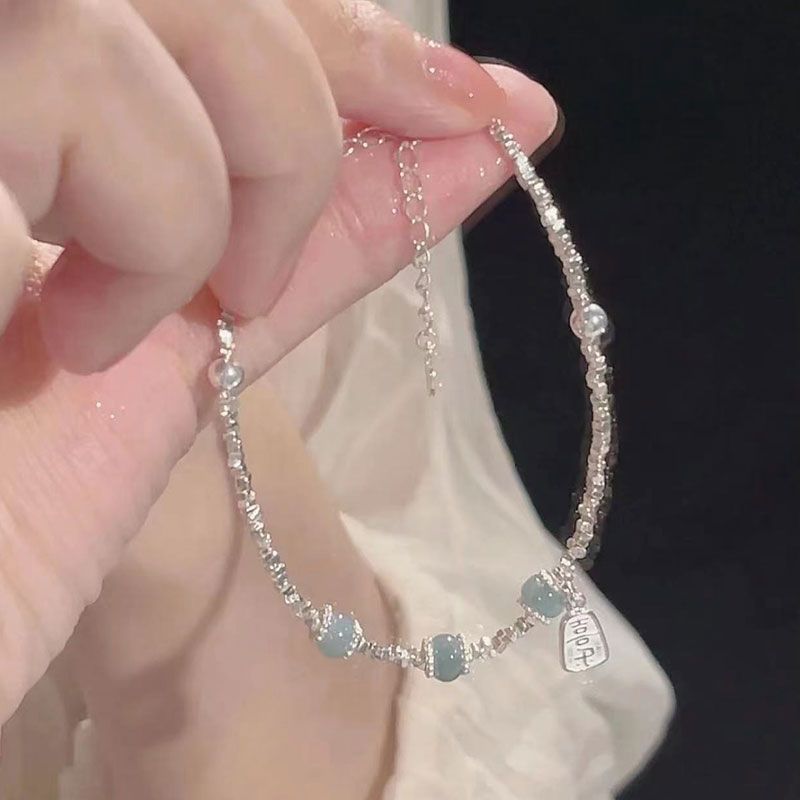 不規則碎銀幾兩手鍊串珠無事牌福牌新中式國風復古小眾設計新款女