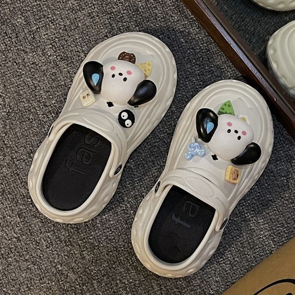 2023 summer Baotou semi-slippers women's outerwear new all-match thick bottom non-slip casual beach sandals hole shoes