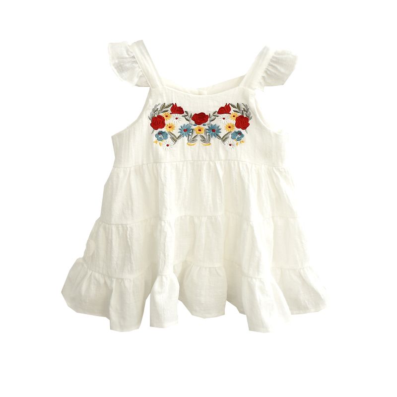 女童吊带裙韩范童装夏季婴儿白色公主裙子纯棉网红甜美宝宝连衣裙