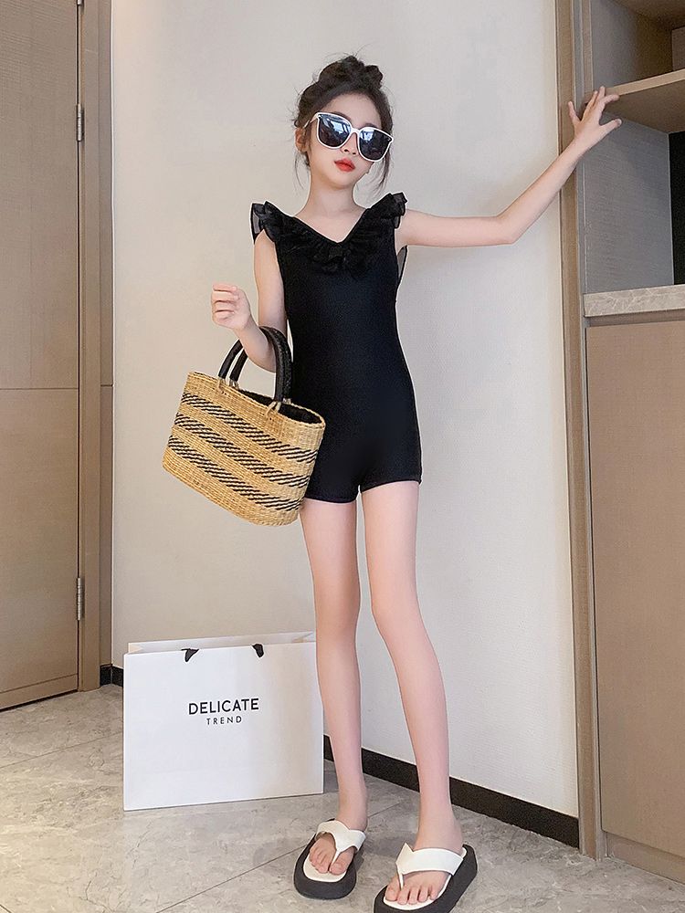 Swimwear for children and girls 2023 summer new style 6-year-old little girl professional one-piece swimsuit baby girl swimsuit summer wear