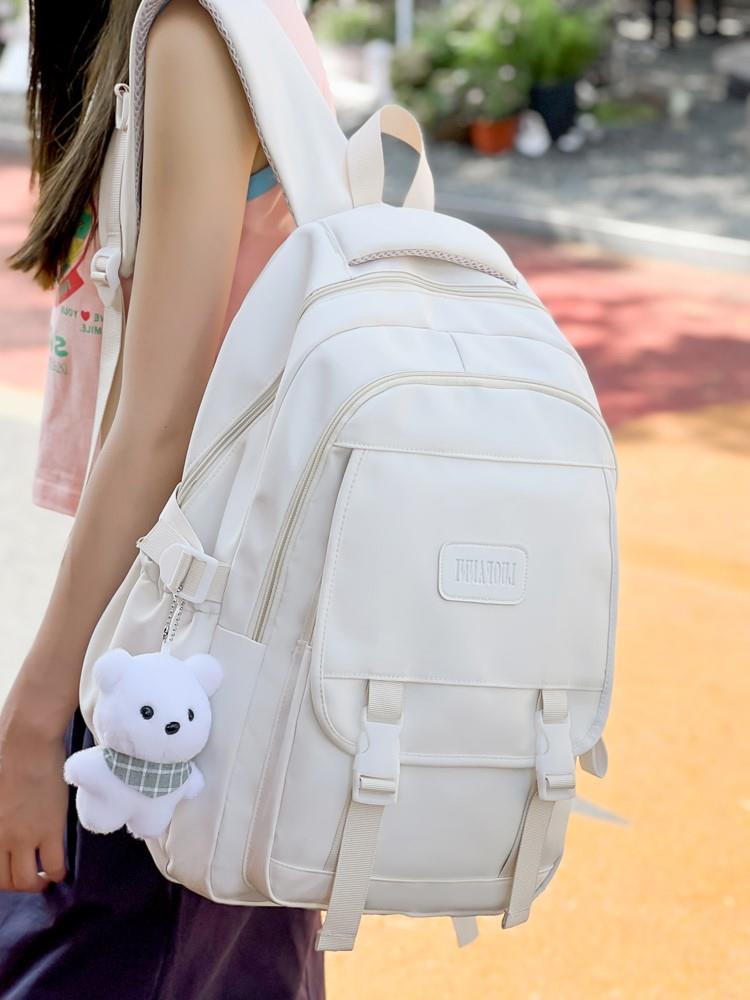 書包女大學生夏簡約ins日系少女系大容量雙肩包女休閒背包中學生