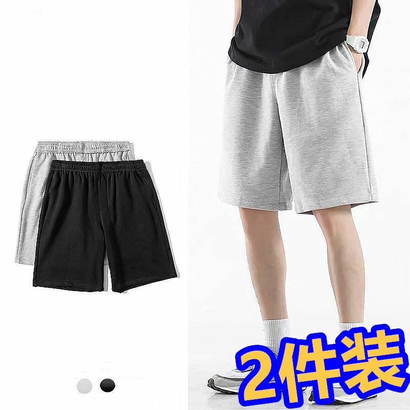 100純棉夏季短褲男韓版彈力搭休閒五分褲子透氣潮牌寬鬆港風運動