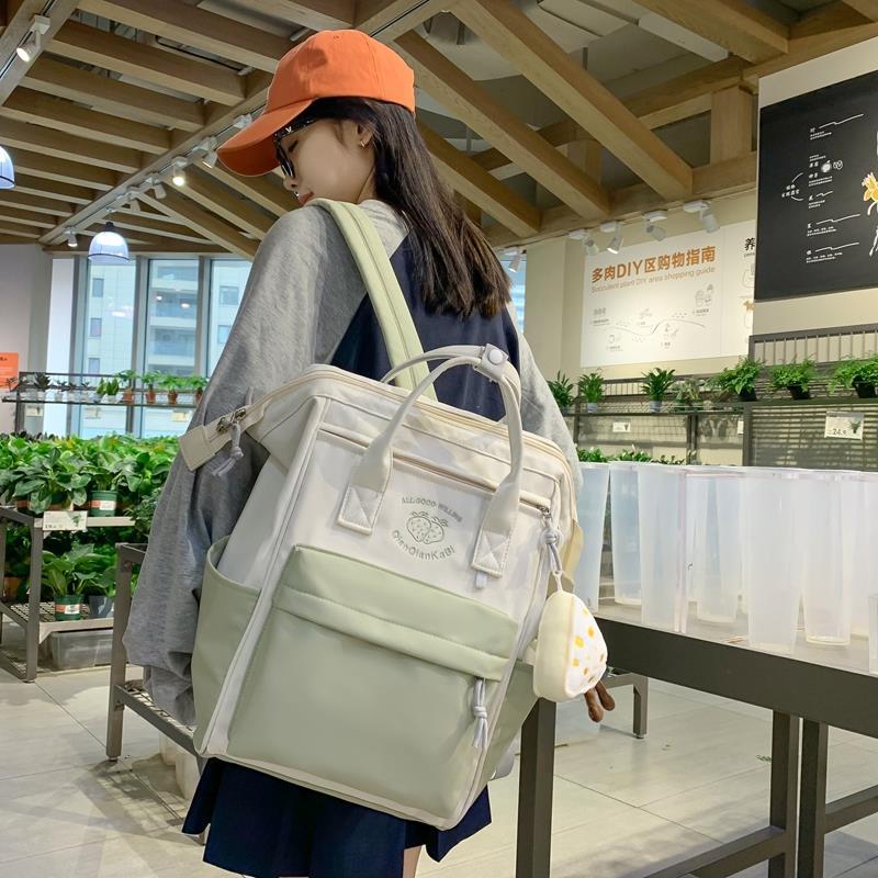 書包女2023新款時尚原創小眾初中生大學生大容量日系電腦雙肩背包
