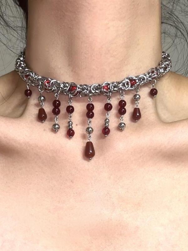 Girocollo gotico vampiro rosso per uomo e donna_voghion.com