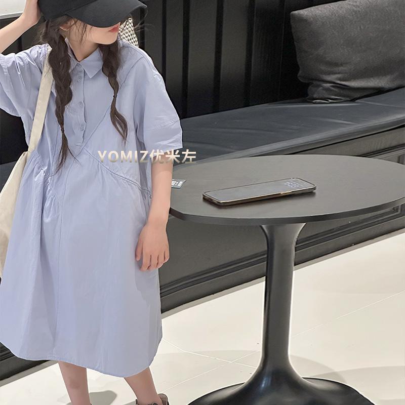 Bora children's clothing girls dress  new summer children's skirt sweet college POLO shirt dress