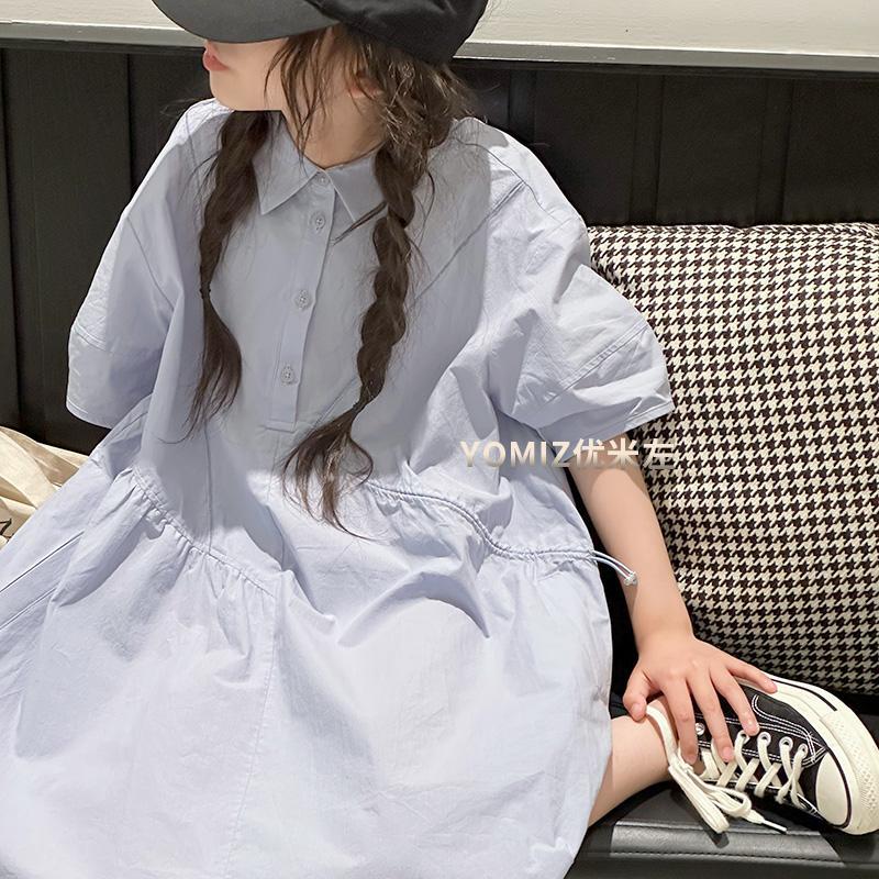 Bora children's clothing girls dress  new summer children's skirt sweet college POLO shirt dress