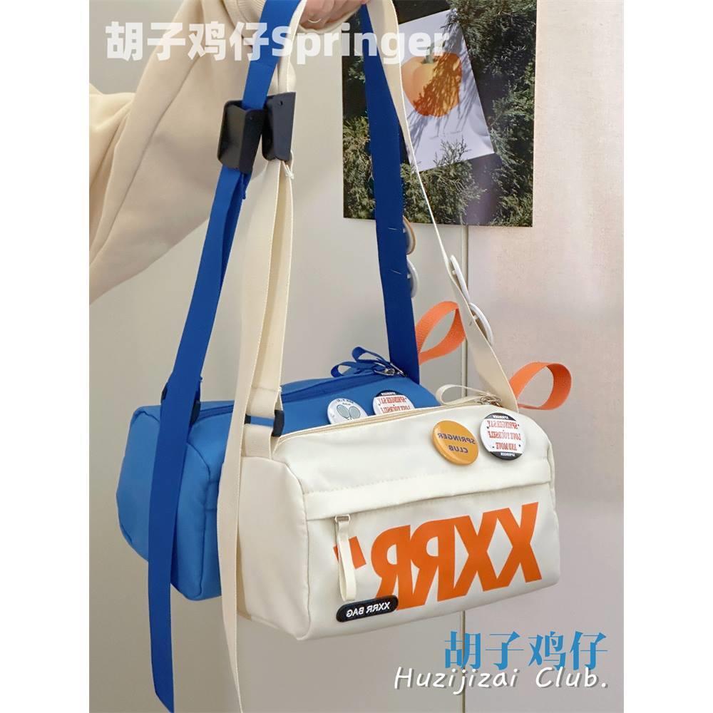 Niche retro street trend versatile bag women's large capacity crossbody bag men's casual sports style girl's shoulder bag