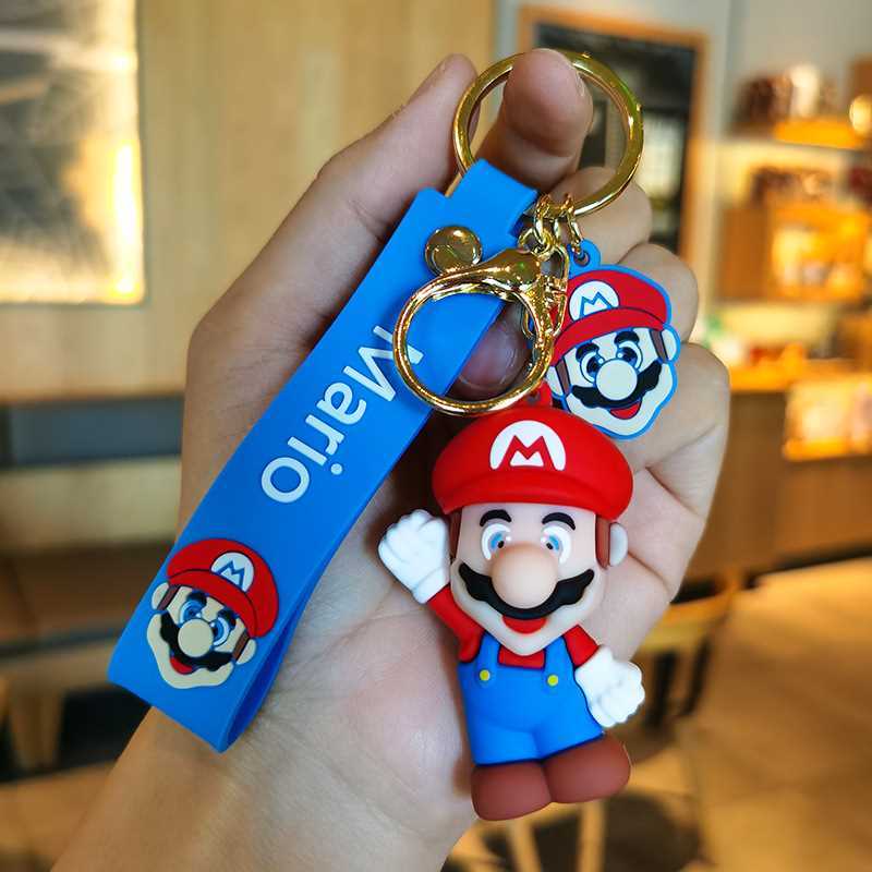 Qoo10] スーパーマリオ マリオキーホルダー 車の