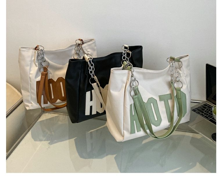 Borsa tote estiva da donna con tracolla singola, grande capacità, alla moda, con texture, 2022, nuova e alla moda, per pendolari e studenti_voghion.com