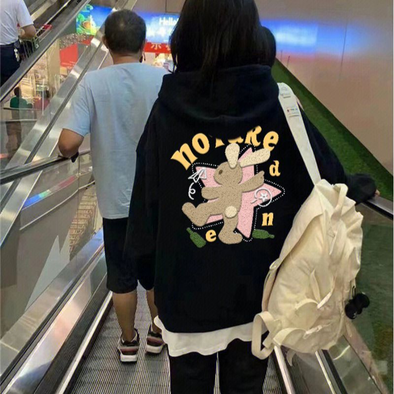 100%重磅純棉小眾衛衣女oversize寬鬆2023春秋薄款設計感情侶上衣
