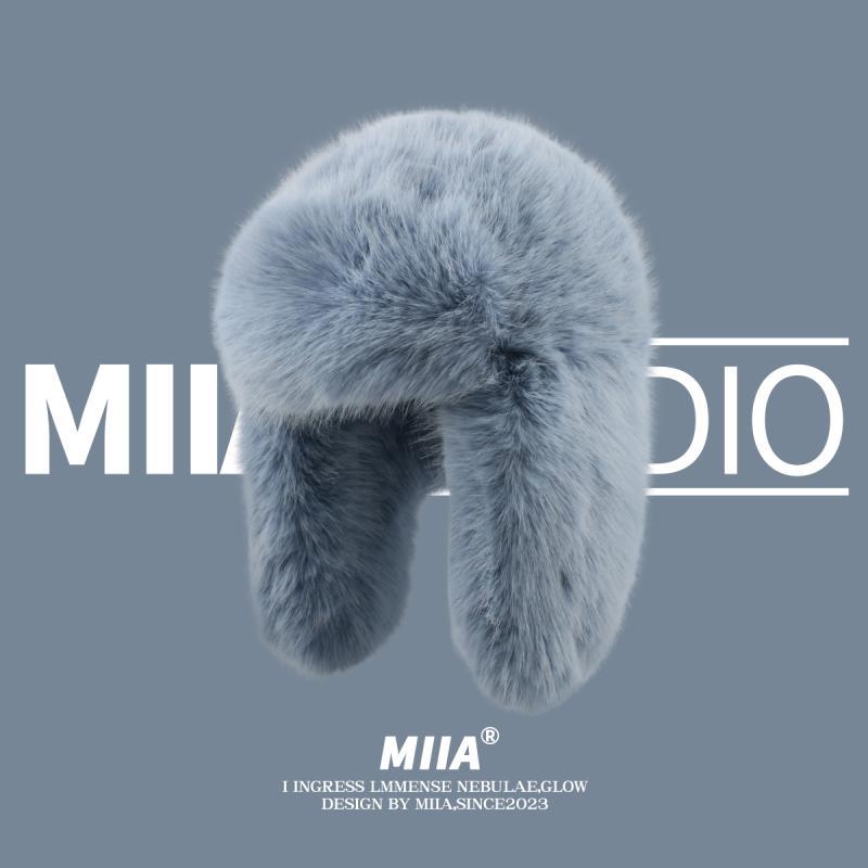 小众软糯仿貂绒毛雷锋帽保暖护耳帽韩版冬季防寒滑雪帽毛绒帽子女