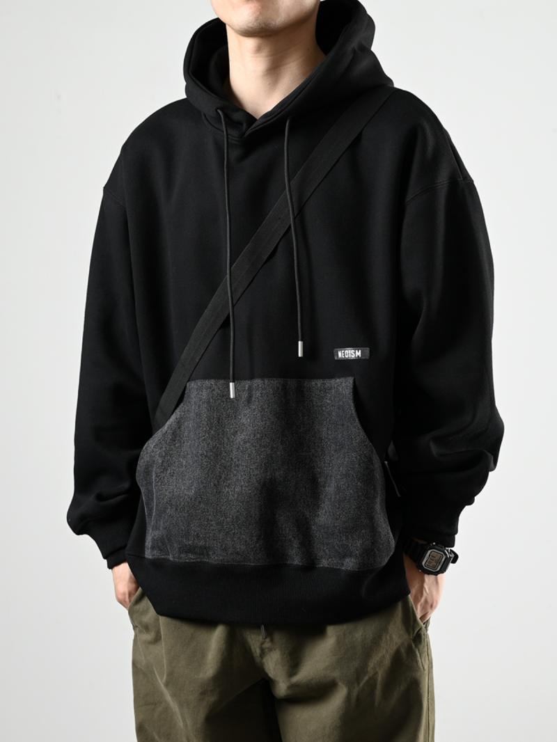 XGI Japanese retro all-match sweatshirt men's spring and autumn heavy oversize high street style loose hooded jacket trendy
