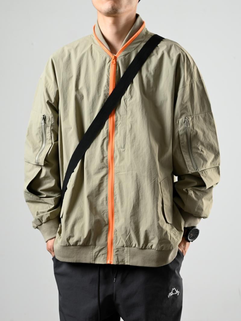 XGI Functional Zipper Work Jacket Men's 2023 Autumn New Japanese Retro Loose Street Baseball Collar Jacket