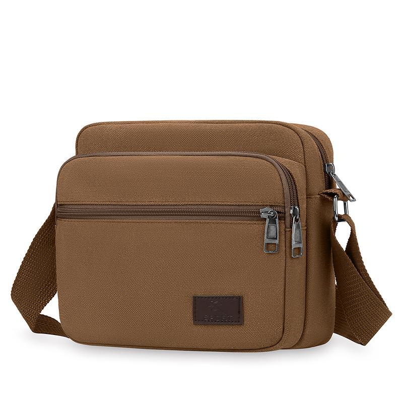  Shoulder Bag Men's Korean Style Fashion Crossbody Bag Trendy Brand Men's Bag Casual Horizontal Large Capacity Backpack Canvas