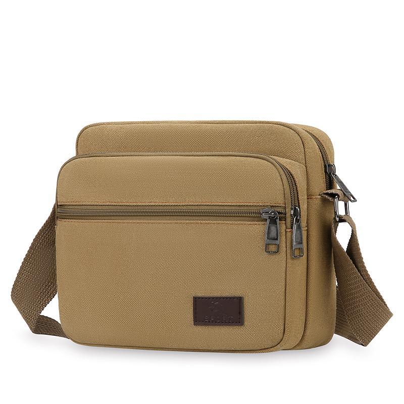  Shoulder Bag Men's Korean Style Fashion Crossbody Bag Trendy Brand Men's Bag Casual Horizontal Large Capacity Backpack Canvas