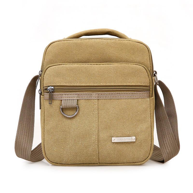  Shoulder Bag Men's Korean Style Fashion Crossbody Bag Trendy Brand Men's Bag Casual Horizontal Large Capacity Backpack Canvas