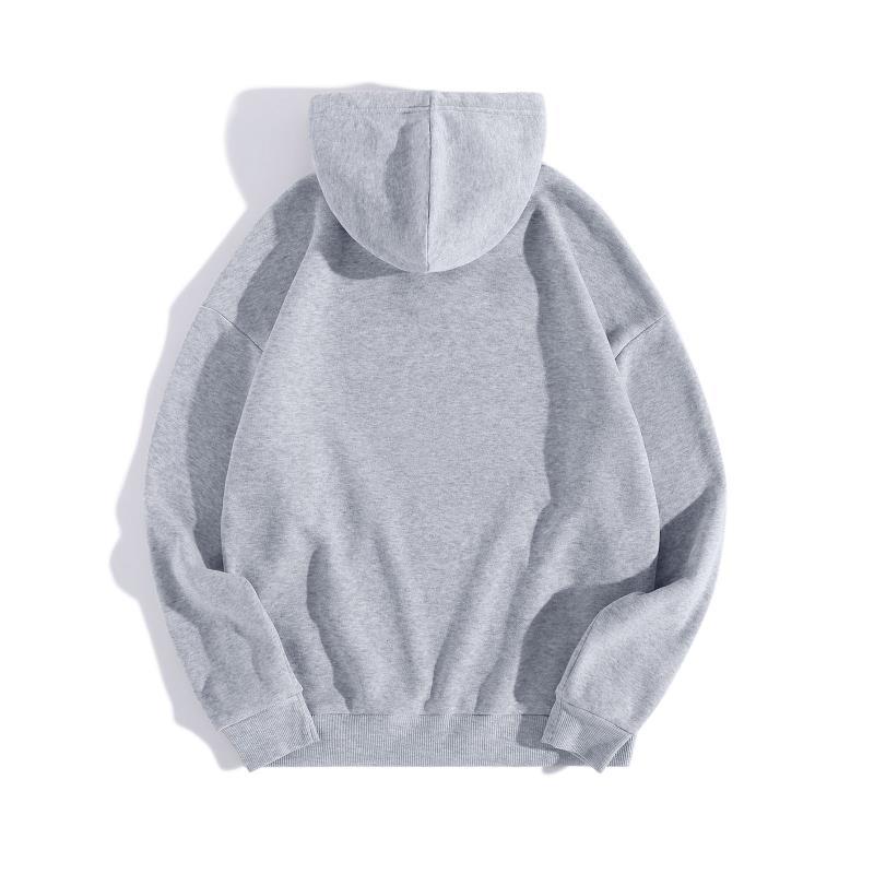 2024 autumn and winter new loose fit hooded solid color hoodie casual couple's shirt_voghion.com