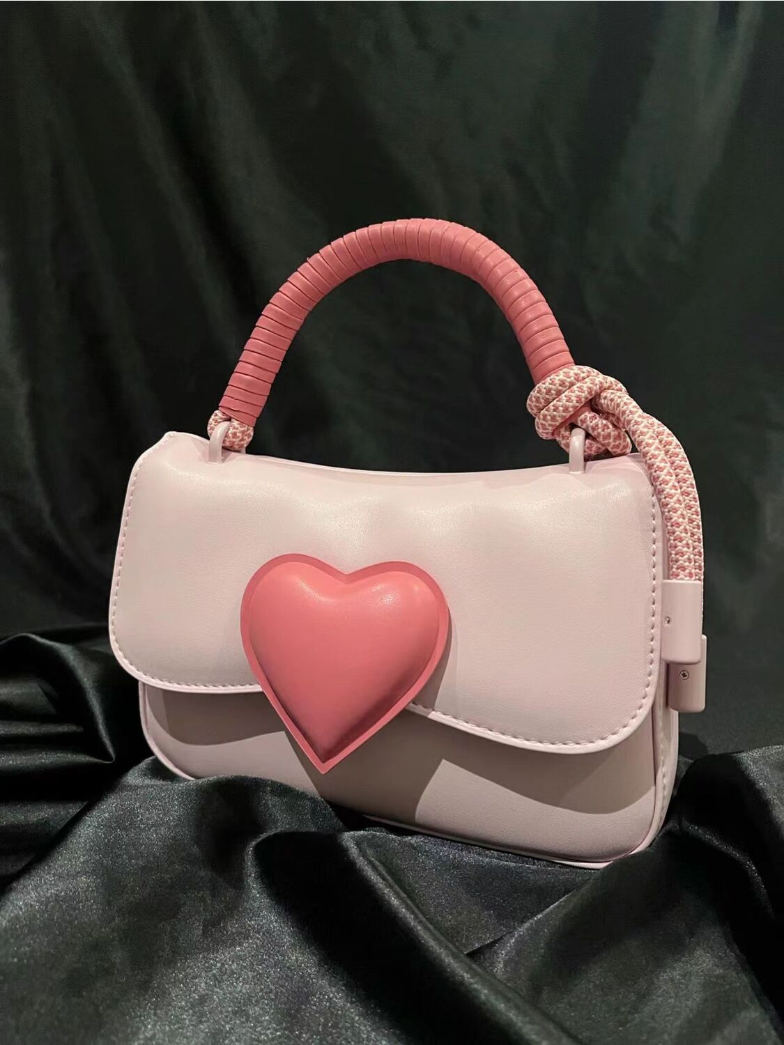 Qixi Valentine's Day Small Pink Bag Women 2023 New Fashion Versatile Portable Love Girl Small Square Bag Messenger Bag
