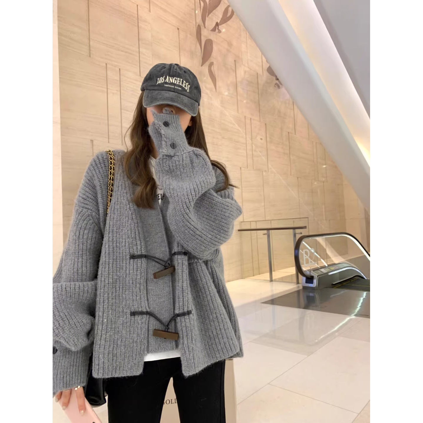 慵懶風復古毛衣外套女春秋新款設計感小眾寬鬆軟糯針織開衫上衣