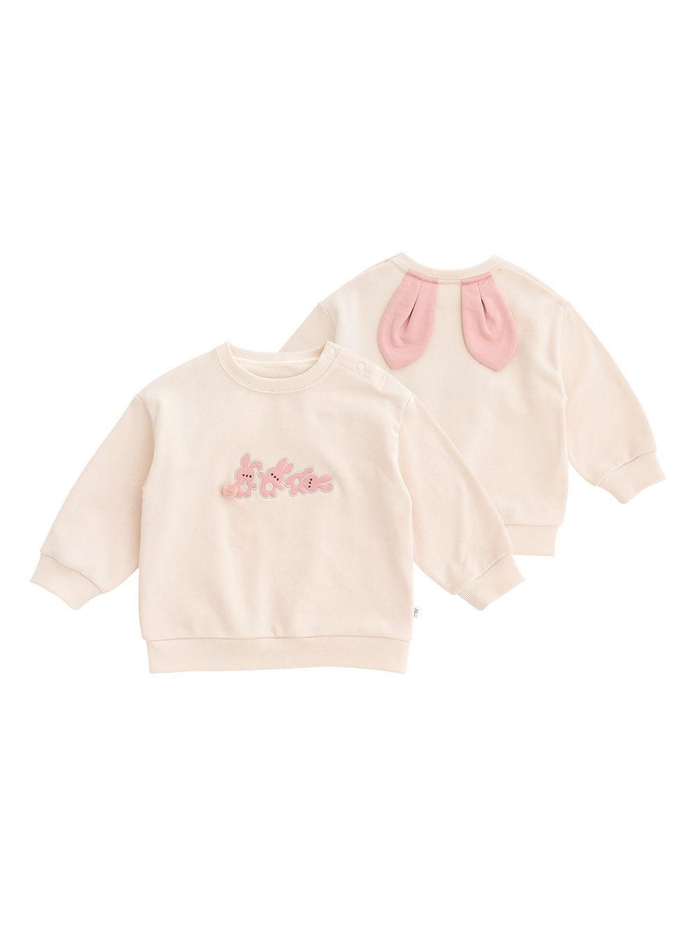 Children's clothing autumn infant long-eared rabbit style sweatshirt  new baby cute and sweet patch embroidered top trendy