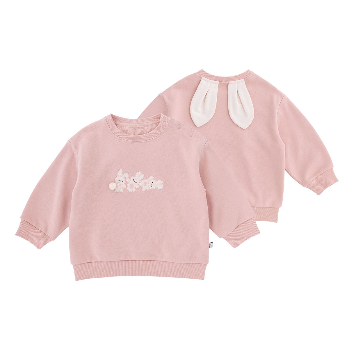 Children's clothing autumn infant long-eared rabbit style sweatshirt  new baby cute and sweet patch embroidered top trendy