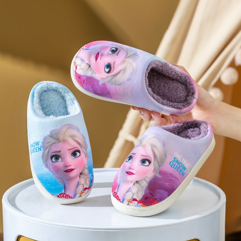 Autumn and winter cartoon cotton slippers for girls Aisha indoor soft-soled slippers little girl cartoon Aisha slippers