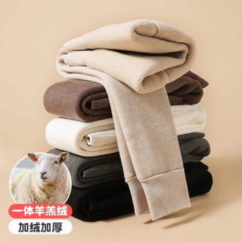 兒童連褲襪加絨加厚款一體絨秋冬季白色純棉外穿九分褲女童打底褲