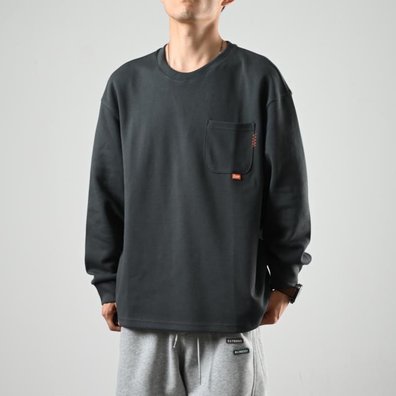 XGI Japanese trendy brand round neck sweatshirt for men spring and autumn new loose long-sleeved couple versatile bottoming shirt thin jacket