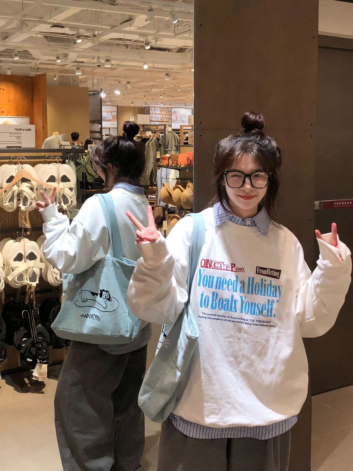 韓版hiphop白色潮牌字母套頭衛衣女春秋寬鬆oversize氣質百搭上衣